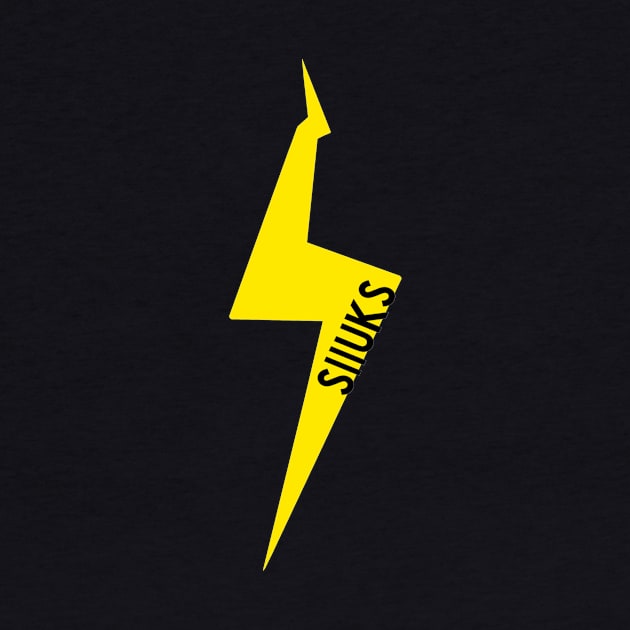 Yellow flashing lights with Slluks brand logo icon by slluks_shop